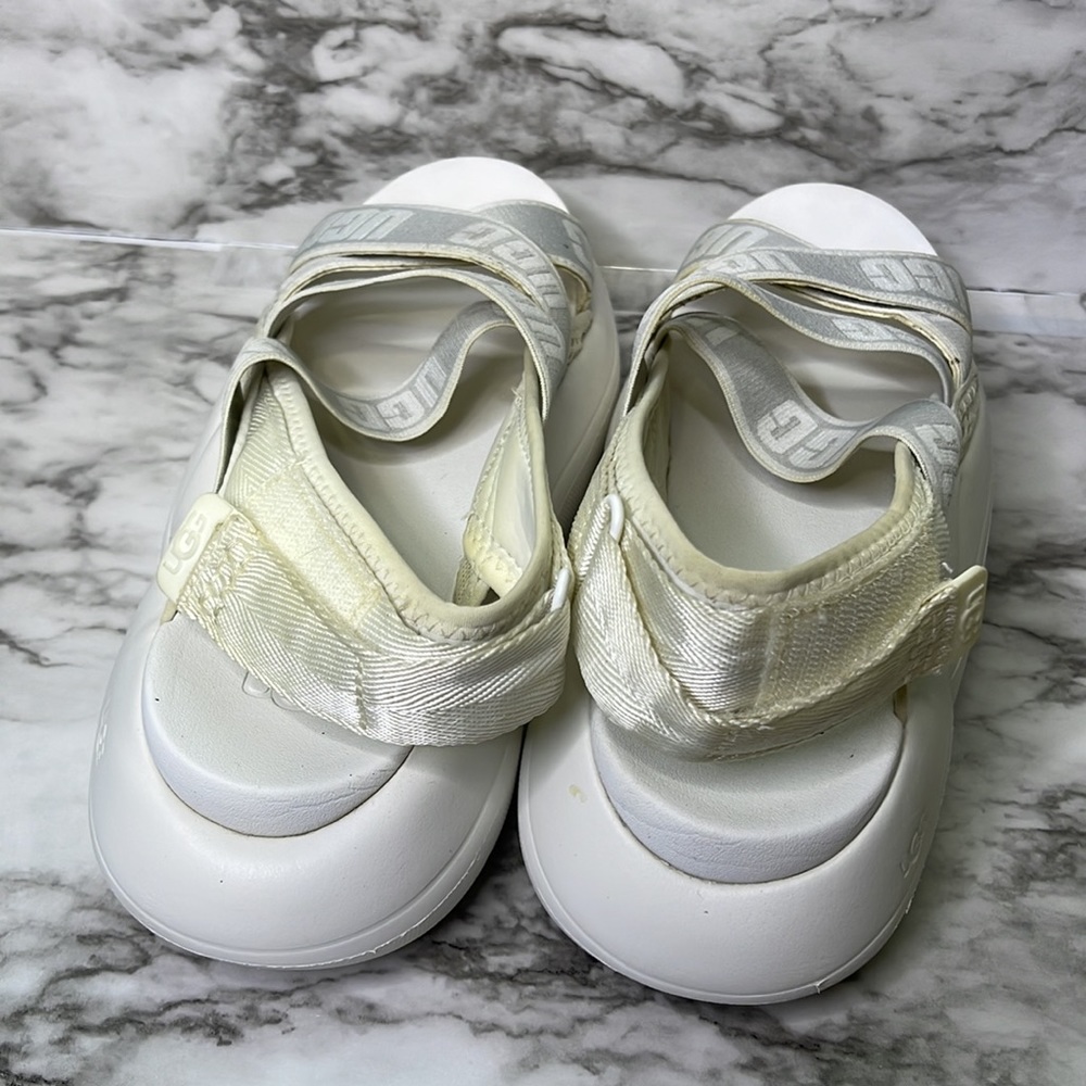 Ugg La Cloud Slingback Runner White Platform Sand… - image 4